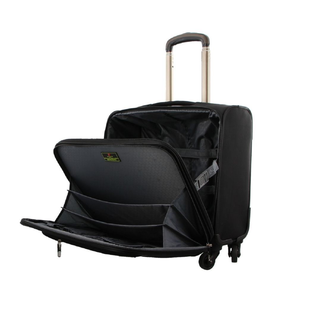 Cabin Cases Pierre Cardin 4 Wheel Mobile Office Cabin Case Masculino Pretas | 2746-PNLBO