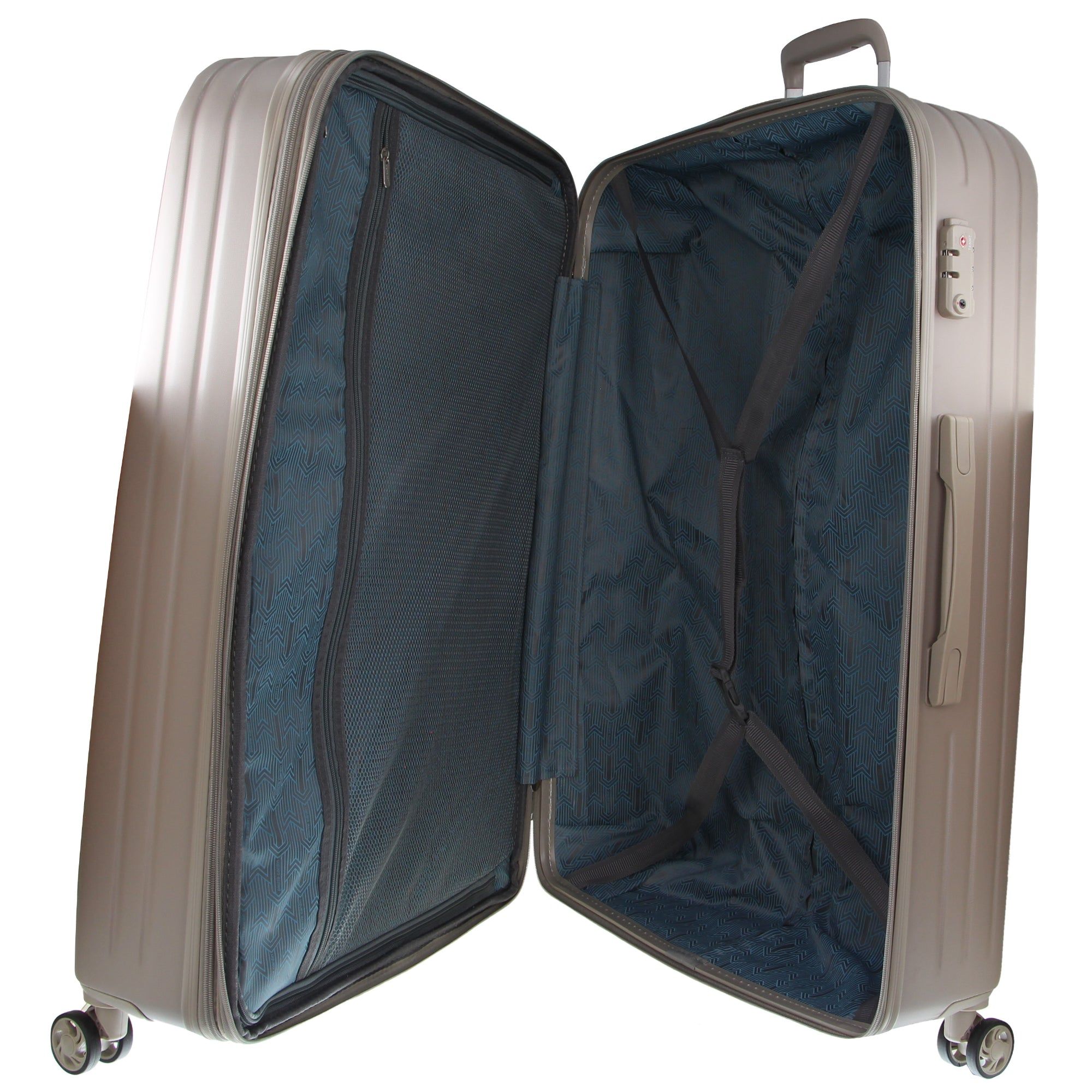 Cabin Cases Pierre Cardin 54cm Cabin Hard-Shell Suitcase Travel Latte | 2835-HDUIR