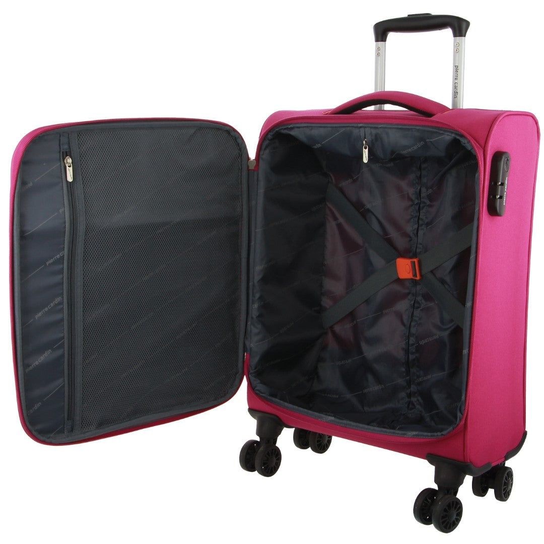 Cabin Cases Pierre Cardin 55cm CABIN Soft-Shell Suitcase Masculino Rosa | 2716-ITUXV