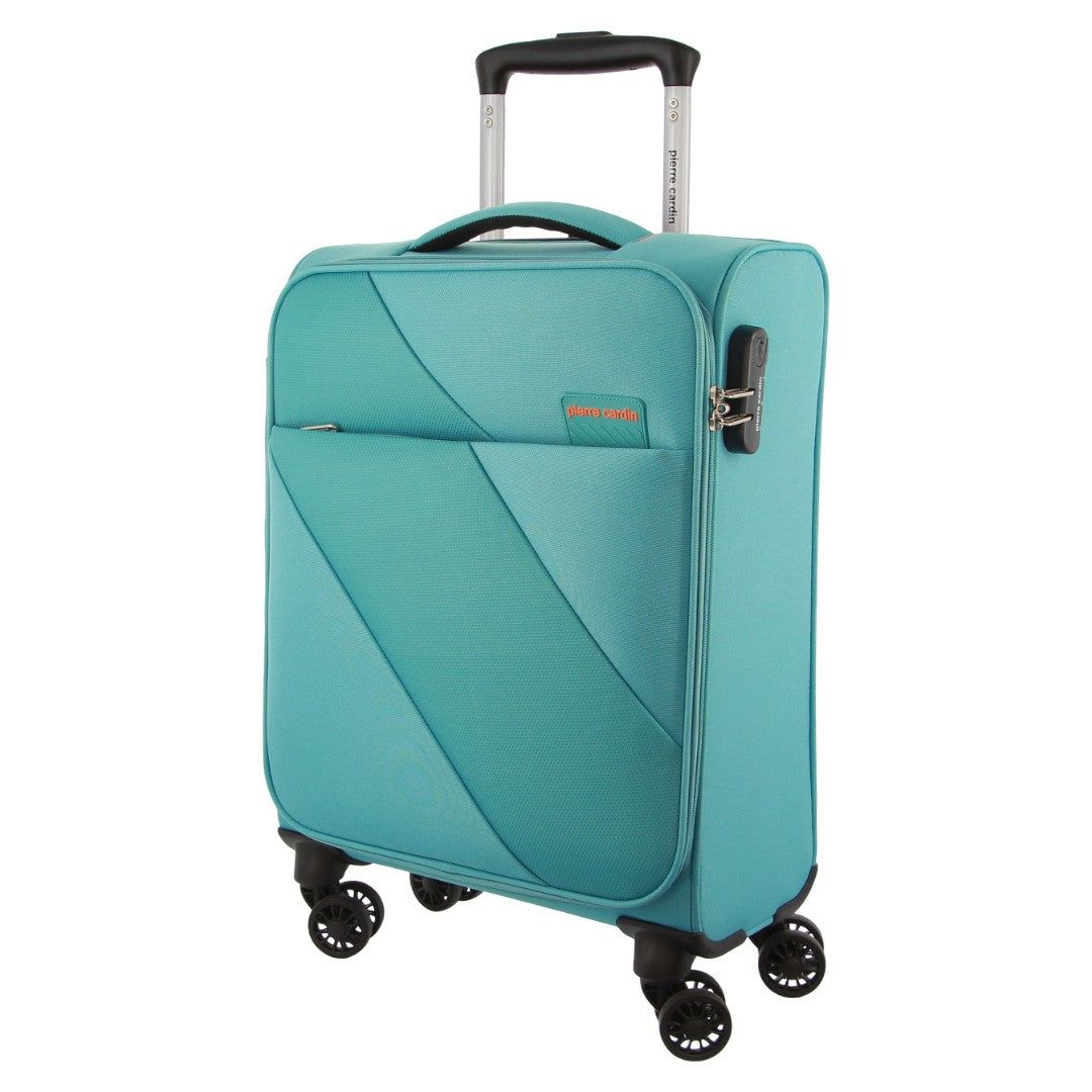 Cabin Cases Pierre Cardin 55cm CABIN Soft-Shell Suitcase Masculino Turquesa | 8502-CYXQM