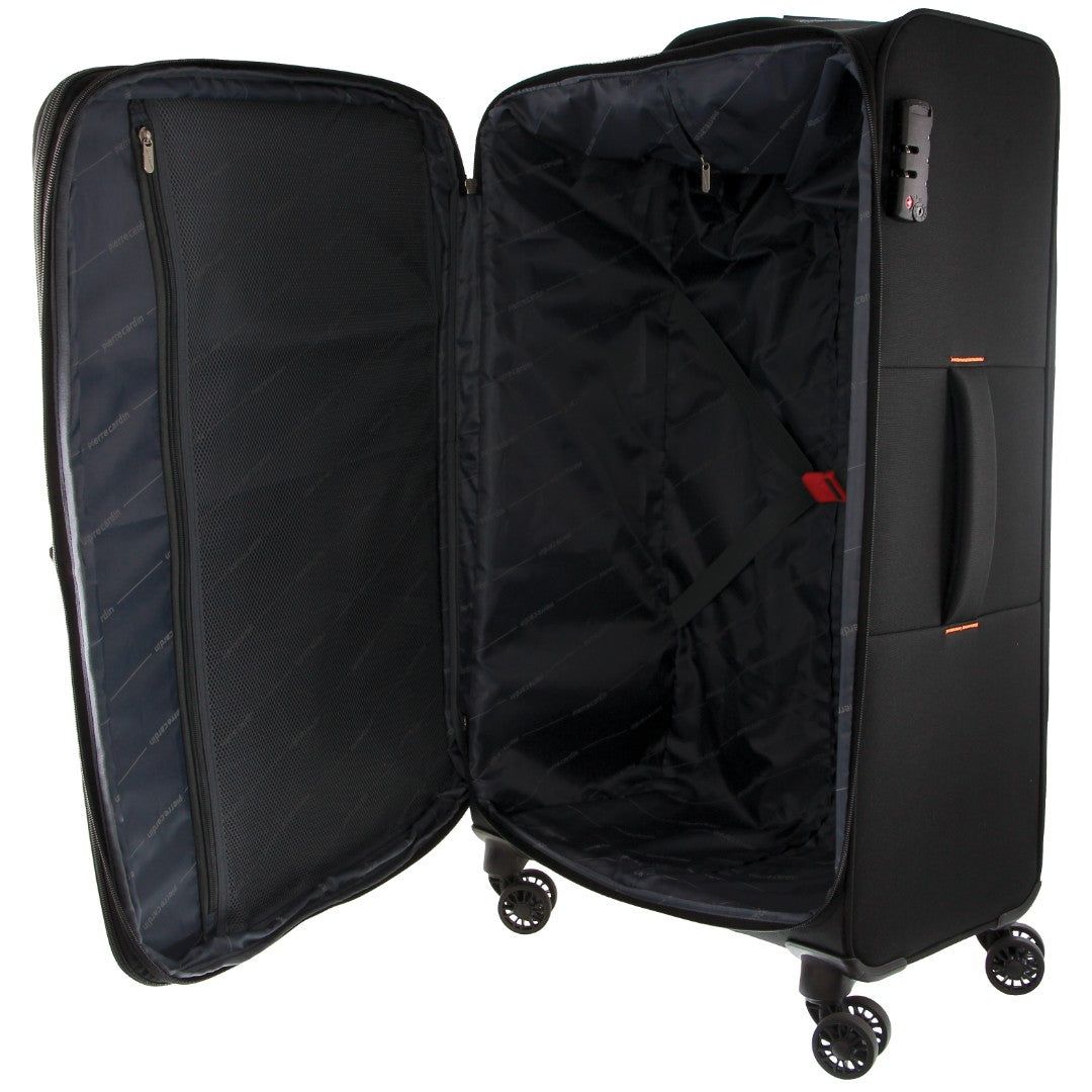 Cabin Cases Pierre Cardin 55cm CABIN Soft-Shell Suitcase Travel Pretas | 5479-YJKHX