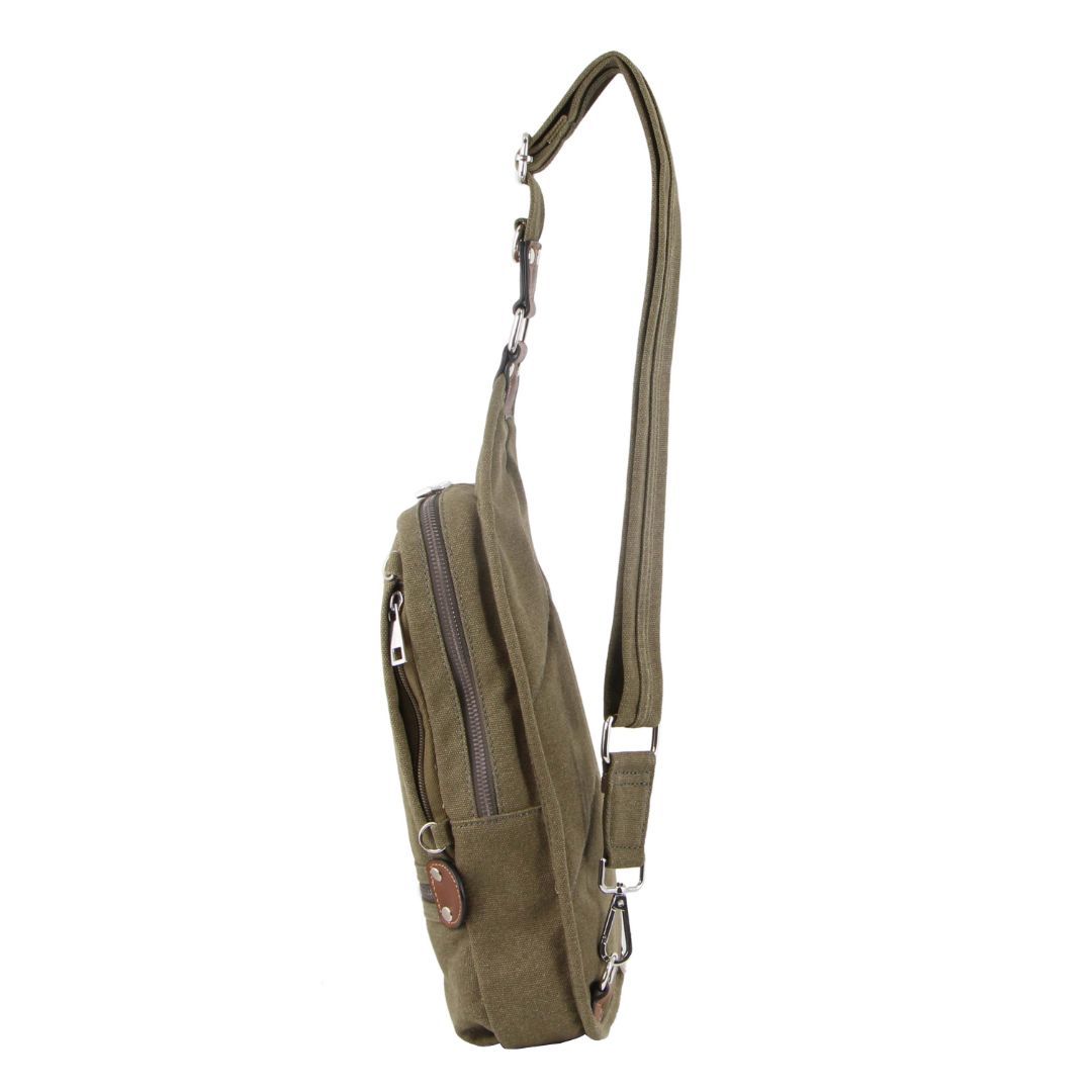 Canvas Bags Pierre Cardin Canvas Cross Body Bag Feminino Marrom | 9716-RDTBV