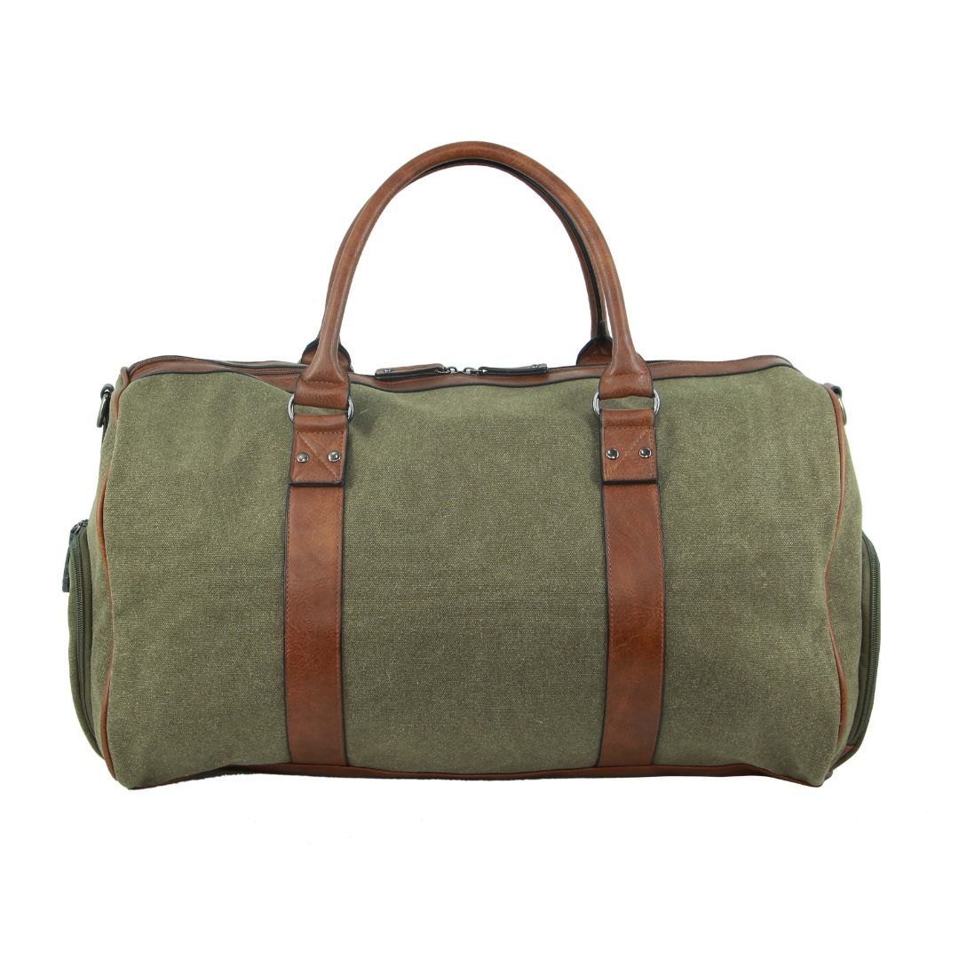 Canvas Bags Pierre Cardin Canvas Overnight Duffle Bag Feminino Marrom | 7590-RWHZO