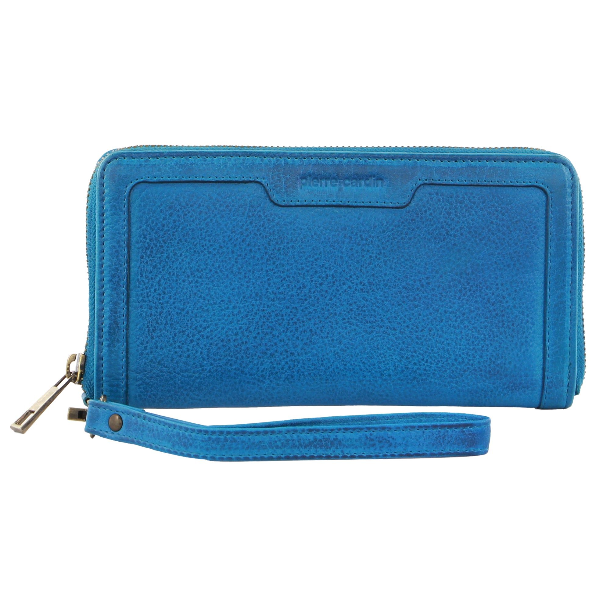 Carteira Com Zíper Pierre Cardin Leather Zip around wallet w Wristlet Feminino Vermelhas | 8170-KUXSB