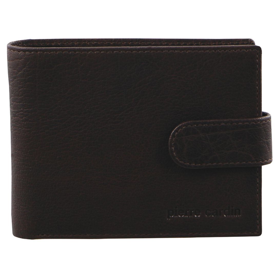 Carteira Trifold Pierre Cardin Rustic Leather Wallet Masculino Marrom | 9284-XYKZQ