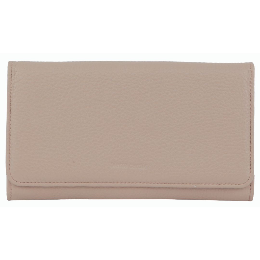 Carteiras Grandes Pierre Cardin Italian Leather Wallet Feminino Pretas | 0327-YINBC