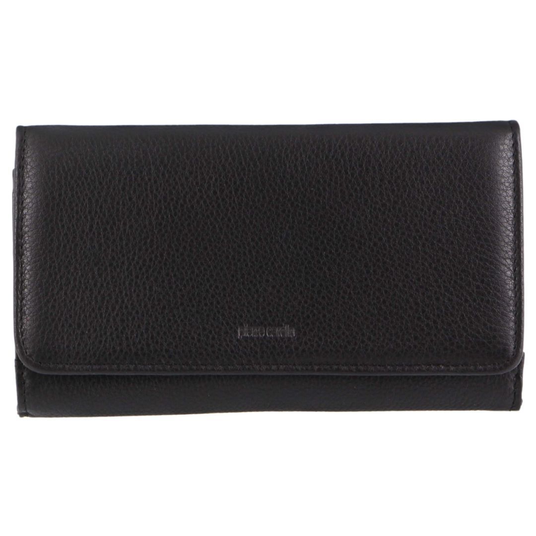 Carteiras Grandes Pierre Cardin Italian Leather Wallet Feminino Pretas | 0327-YINBC