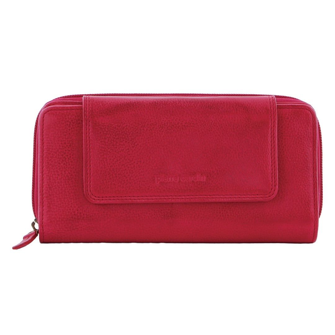 Carteiras Grandes Pierre Cardin Leather Bi-Fold Tab Wallet Feminino Rosa | 1953-EUTXY