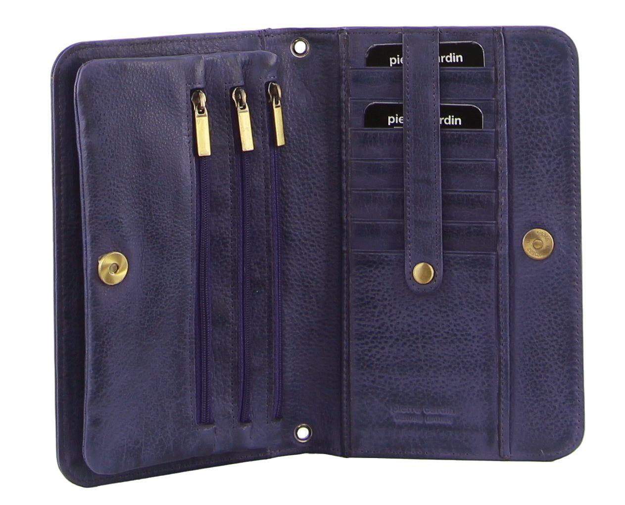 Clutch Pierre Cardin Genuine Leather Clutch Wallet Bag Feminino Roxo | 9037-URCZF