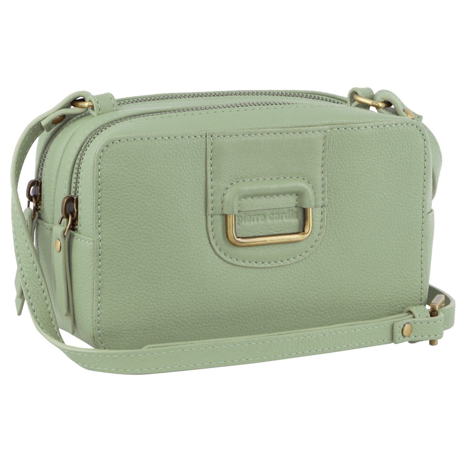 Clutch Pierre Cardin Leather Cross-Body Clutch Feminino Jade | 0268-KAHIS