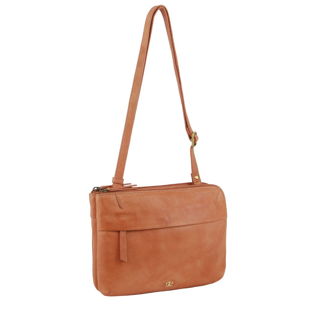 Clutch Pierre Cardin Leather Crossbody Bag Feminino Abricó | 6152-VEDFK