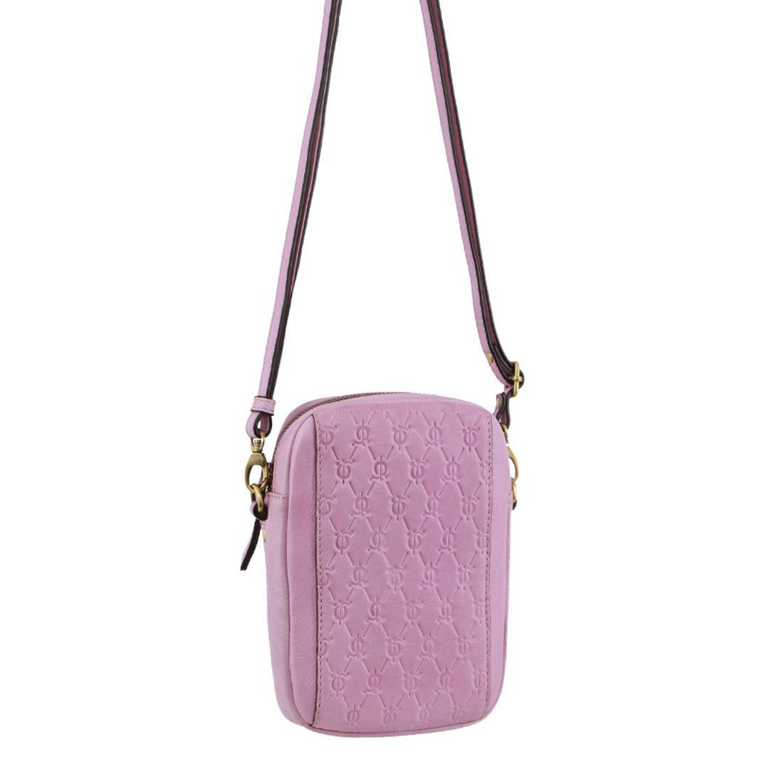 Clutch Pierre Cardin leather Textured Design Phone Bag Feminino Rosa | 0298-OXRUM