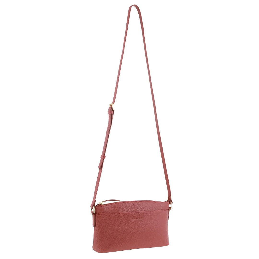 Handbags Pierre Cardin Leather Crossbody Bag Feminino Rosa | 8439-KMUOX