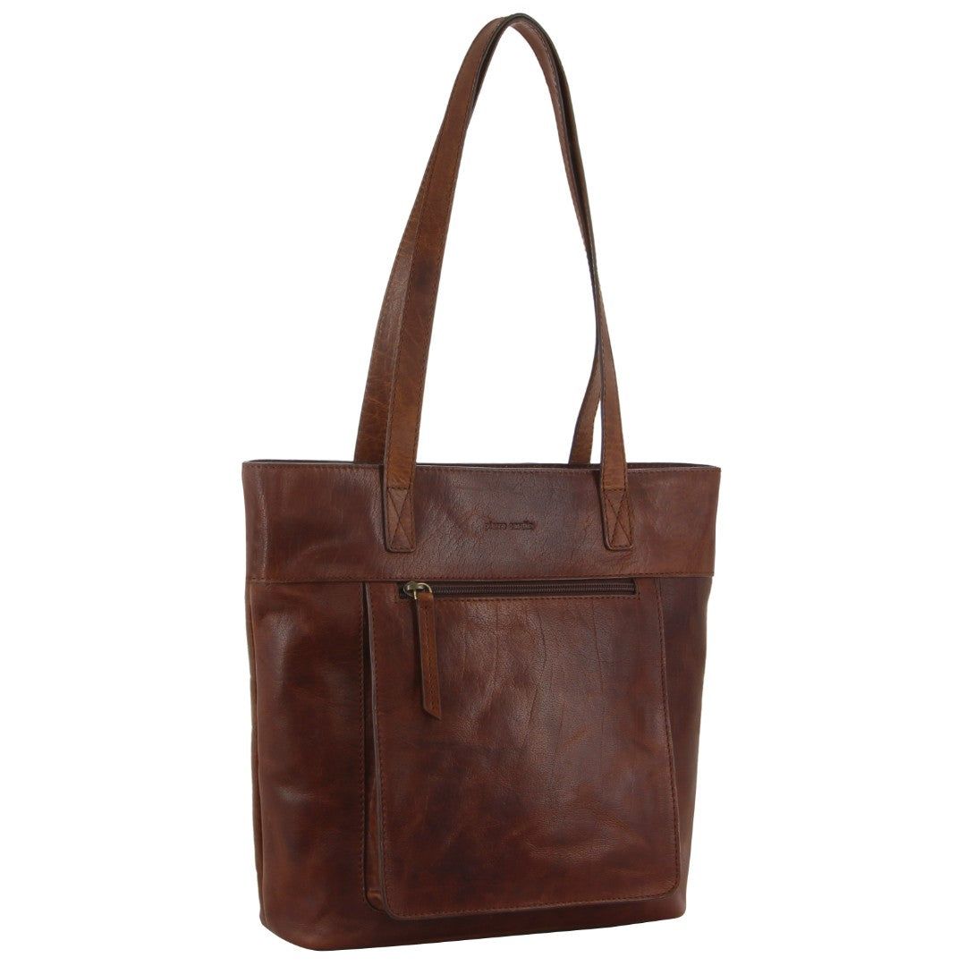 Handbags Pierre Cardin Leather Tote Bag Feminino Marrom | 6589-ISWVQ