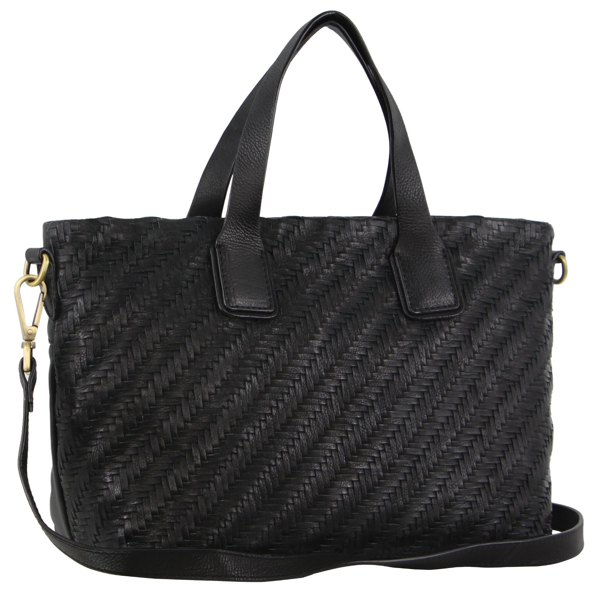 Handbags Pierre Cardin Woven Embossed Leather Tote Bag Feminino Pretas | 0683-UPLFV