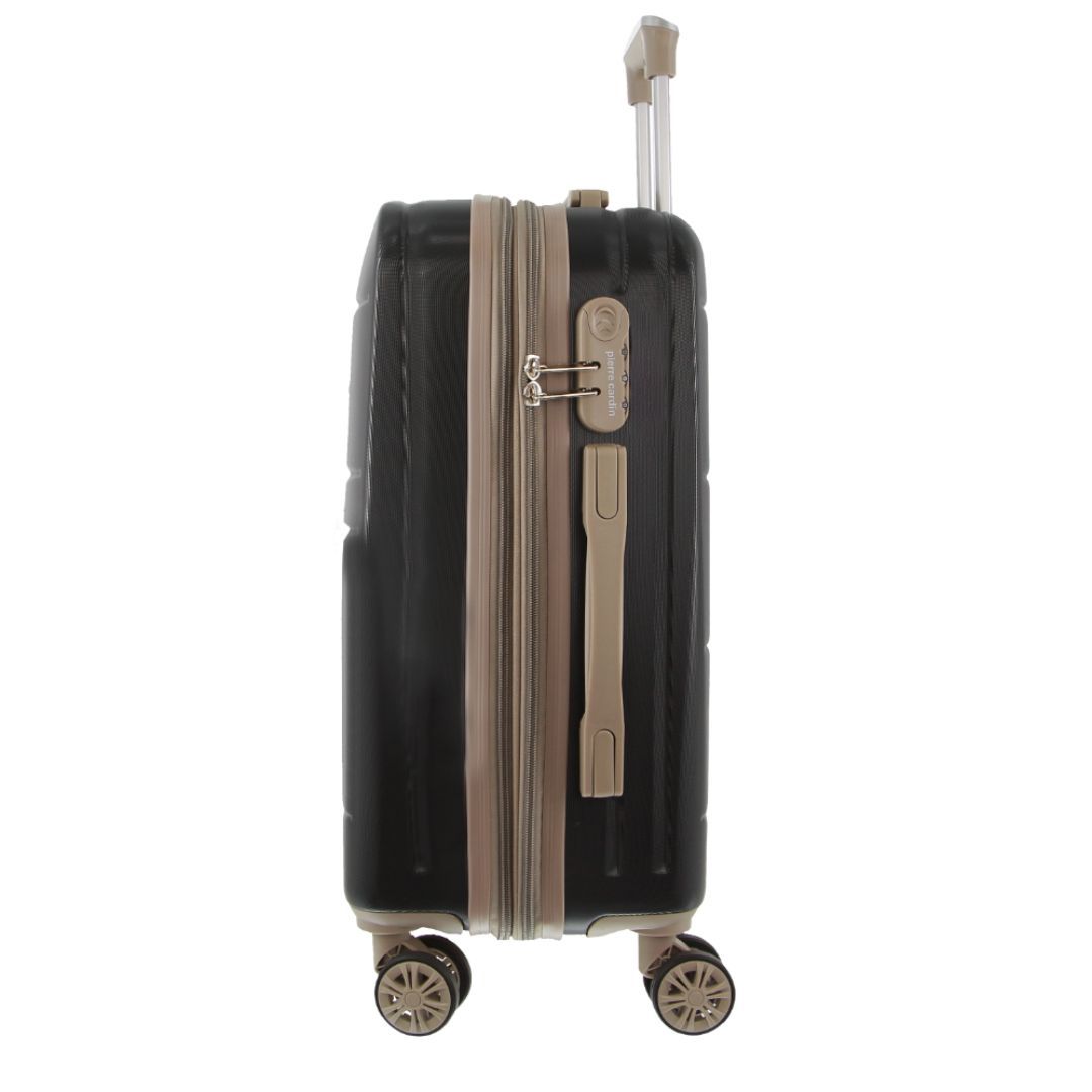 Hard Shell Cases Pierre Cardin 54cm Cabin Hard-Shell Suitcase Travel Pretas | 0625-ZVJGM