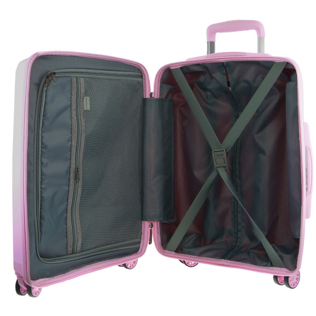 Hard Shell Cases Pierre Cardin 65cm Medium Hard-Shell Suitcase Travel Rosa | 5690-SAGIE