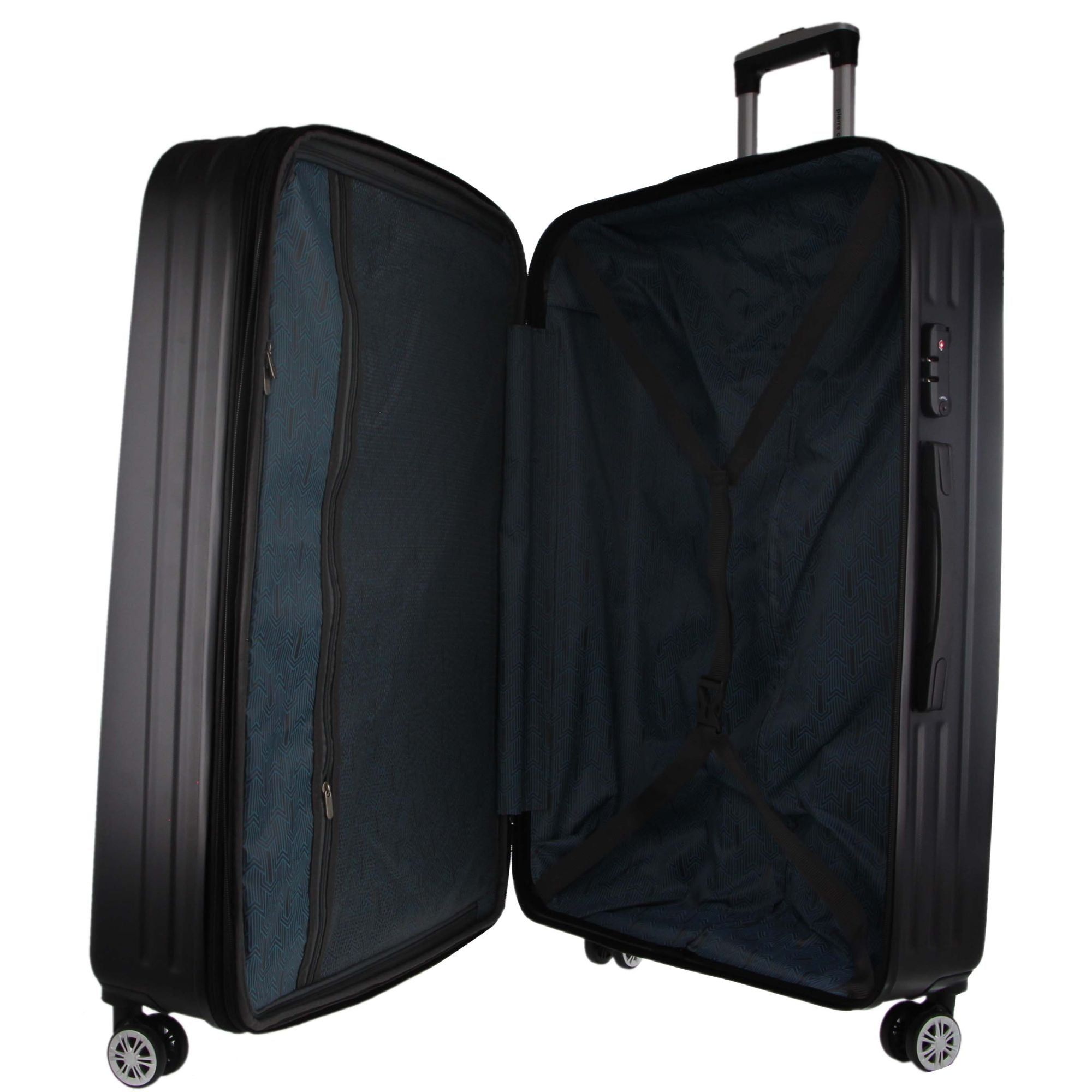 Hard Shell Cases Pierre Cardin 70cm MEDIUM Hard Shell Case Travel Pretas | 1635-PFVSZ