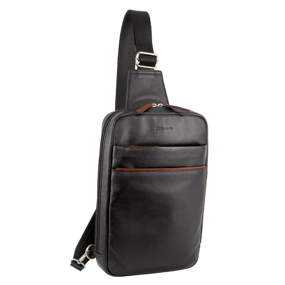 Laptop Pierre Cardin Leather 3-Way Sling Bag Travel Pretas | 0491-CYXID