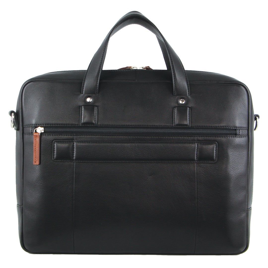 Laptop Pierre Cardin Leather Multi-Compartment Business Bag Travel Pretas | 0546-YXGSW