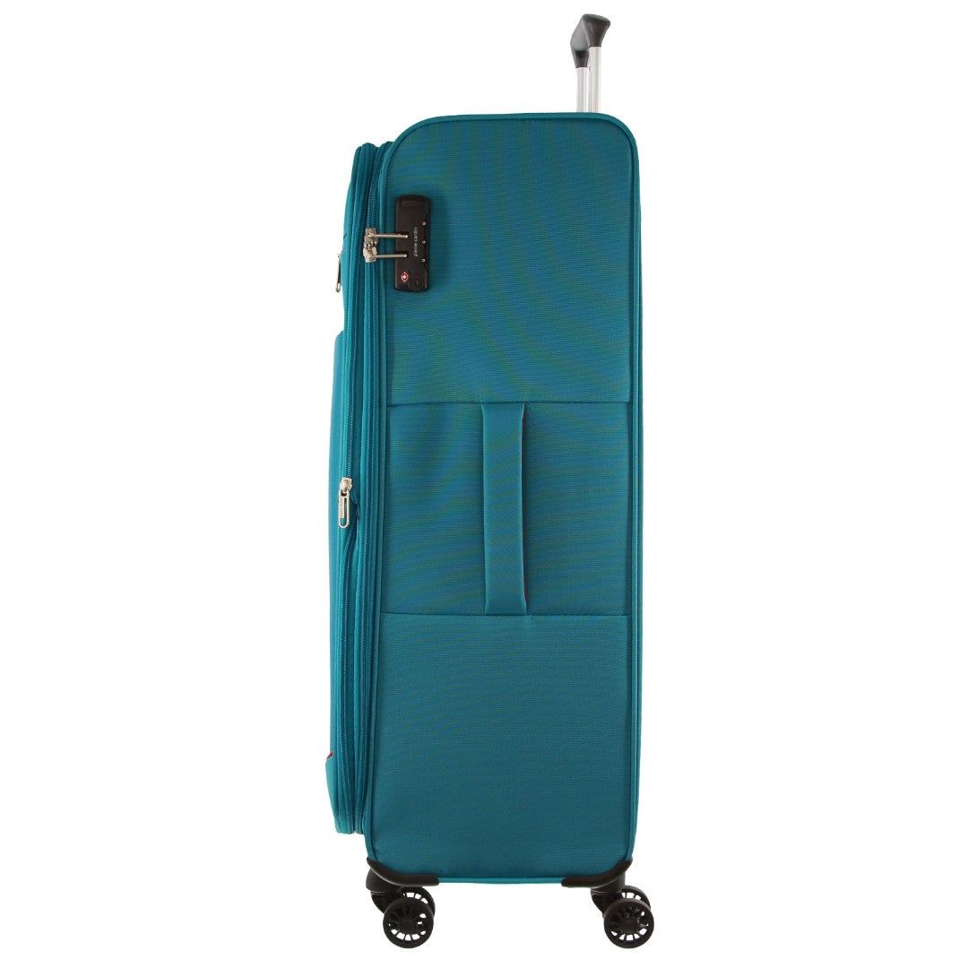 Large Cases Pierre Cardin 76cm LARGE Soft Shell Suitcase Travel Turquesa | 8913-WZIOX