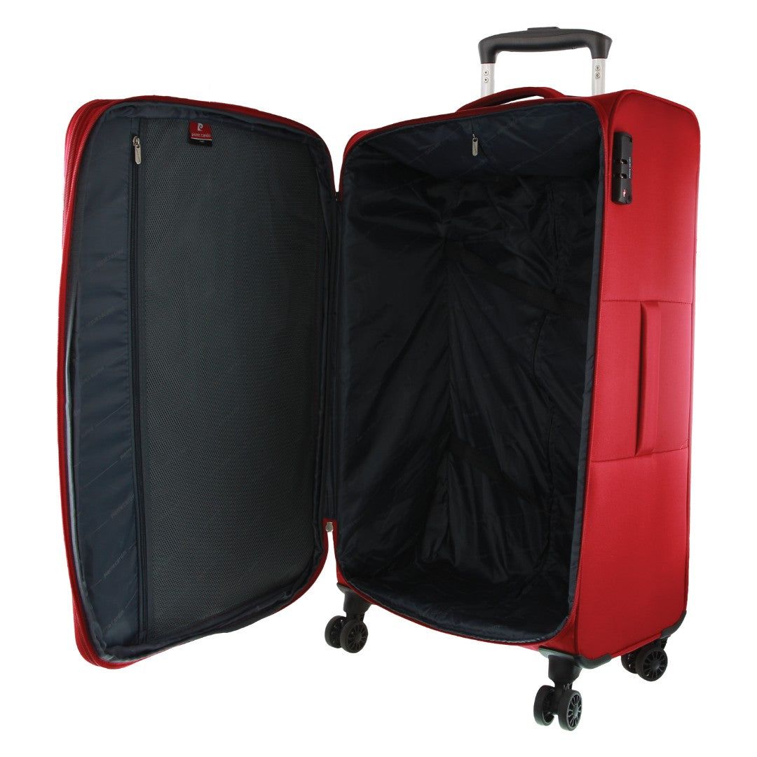 Large Cases Pierre Cardin 76cm LARGE Soft Shell Suitcase Travel Vermelhas | 4519-LPGQO