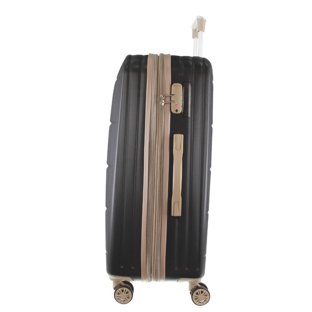 Malas De Viagem Pierre Cardin 70cm Medium Hard-Shell Suitcase Travel Pretas | 0693-KAHUI