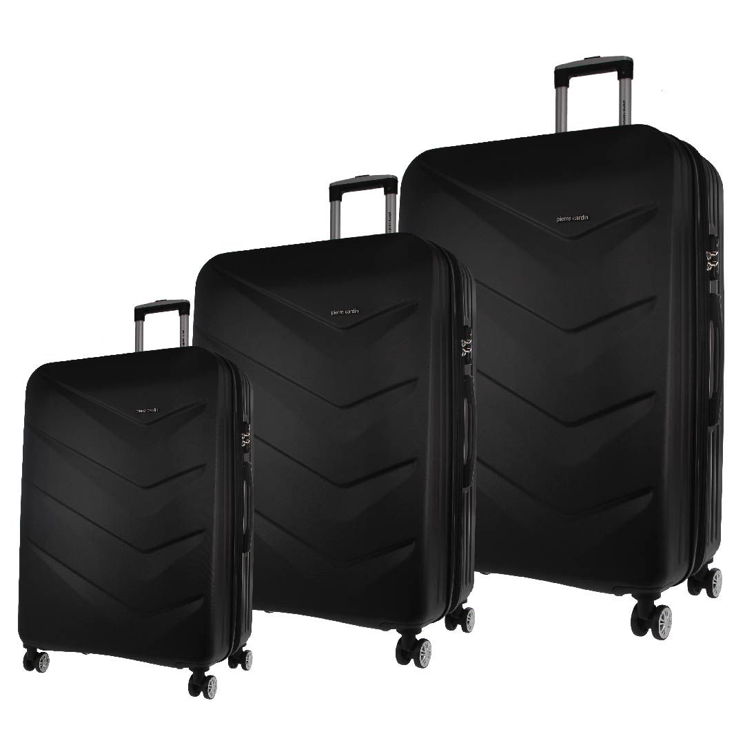 Malas De Viagem Pierre Cardin Hard Shell 3-Piece Luggage Set Travel Pretas | 6914-VIRDS