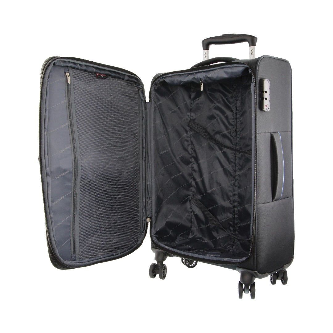 Medium Cases Pierre Cardin 68cm MEDIUM Soft Shell Suitcase Travel Pretas | 1794-KUGAN