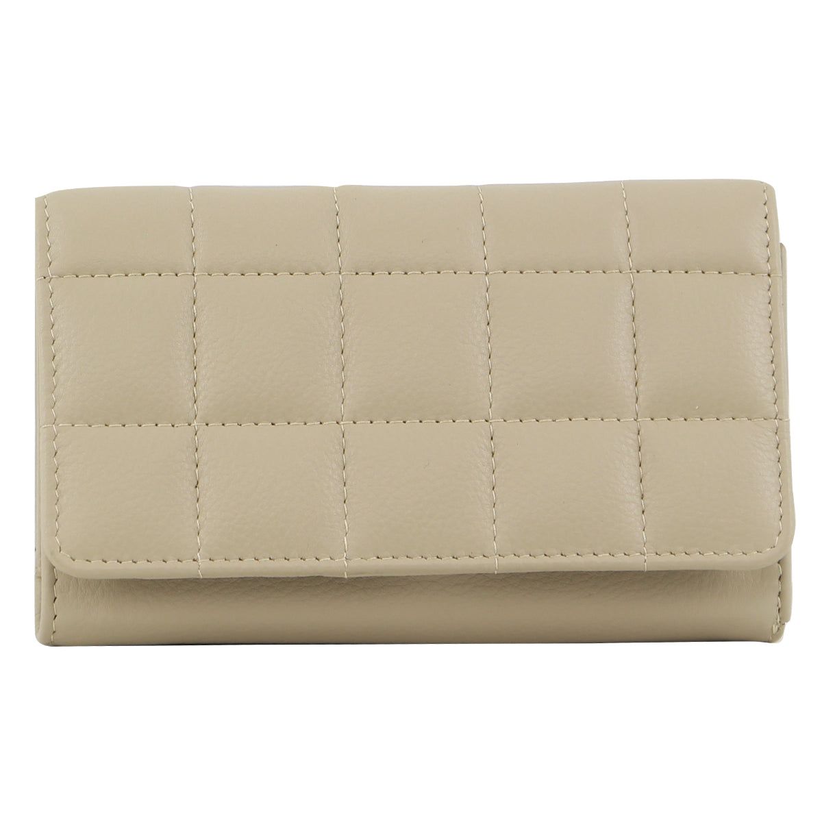 Medium Wallets Pierre Cardin Pleated Leather Tri-Fold Wallet Feminino Cement | 6435-QJGSW