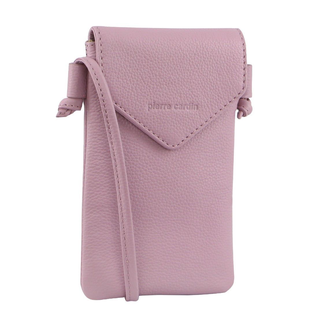 Mobile Phone Wallets Pierre Cardin Leather Phone Bag Feminino Rosa | 5917-GVUBS