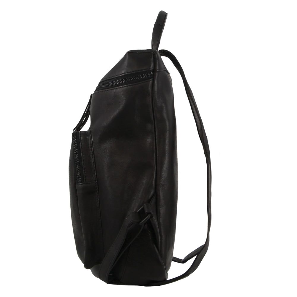 Mochilas Pierre Cardin Leather Backpack Feminino Pretas | 8614-EYZBJ