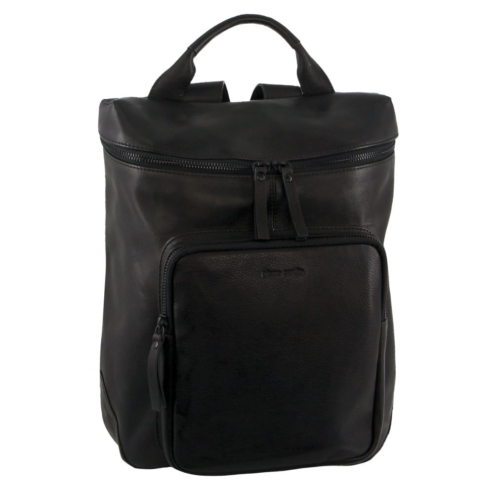 Mochilas Pierre Cardin Leather Backpack Feminino Pretas | 8614-EYZBJ