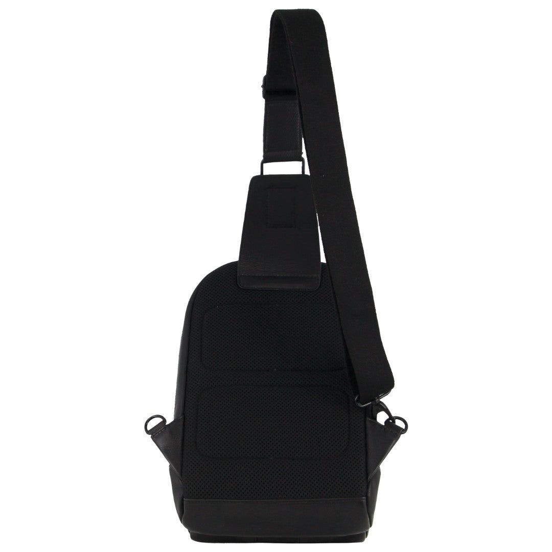 Mochilas Pierre Cardin Leather Sling Bag Masculino Pretas | 9860-FSBEI