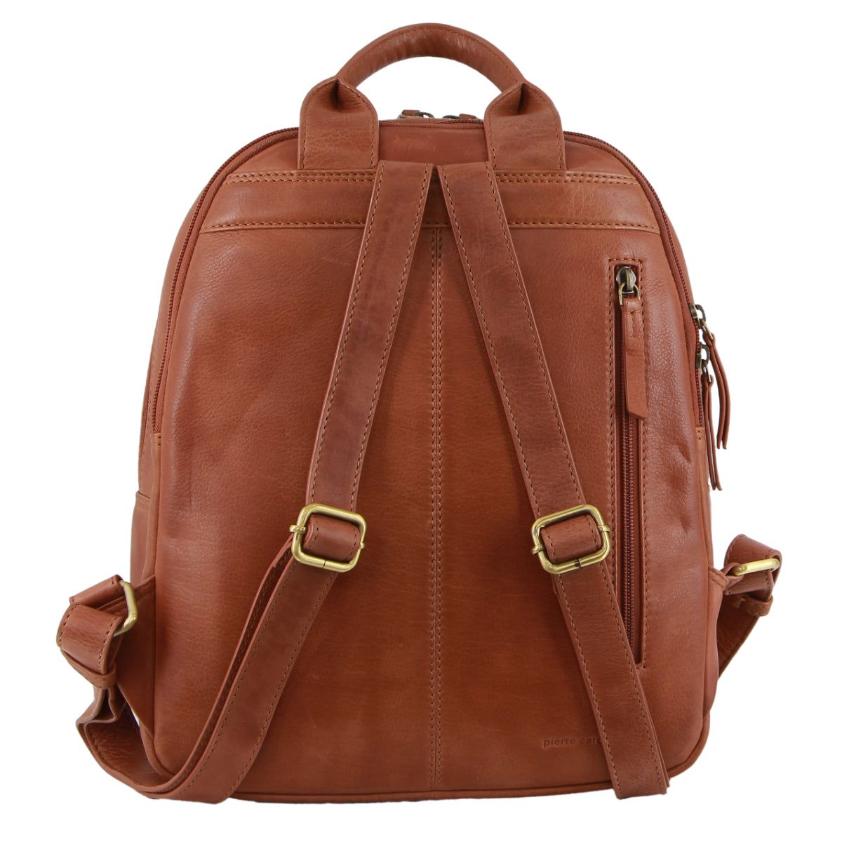 Mochilas Pierre Cardin Rustic Leather Business Backpack Computer Bag Feminino Marrom | 0752-NQIUR