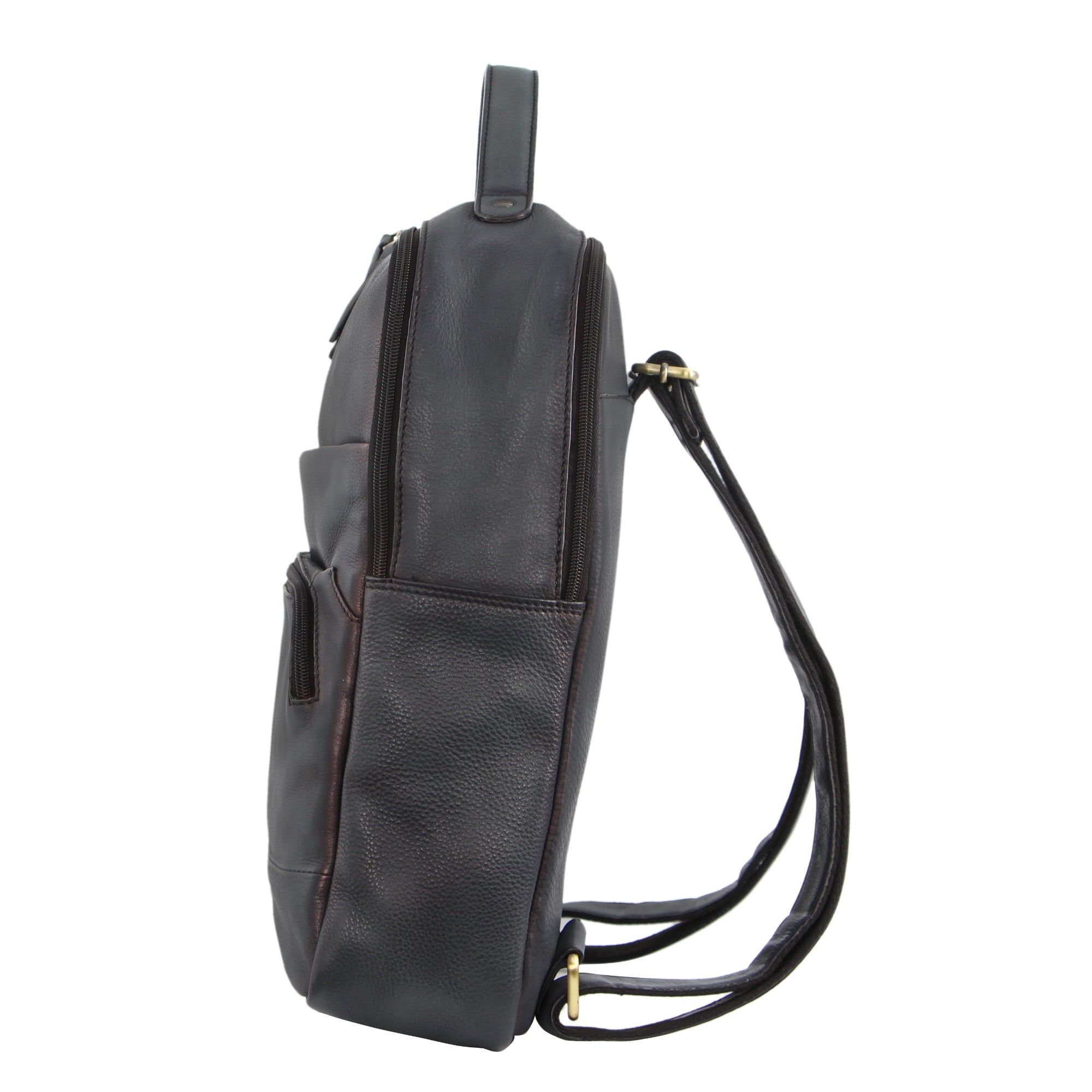 Mochilas Pierre Cardin Rustic Leather Business Backpack Computer Bag Masculino Pretas | 6984-LFKQZ