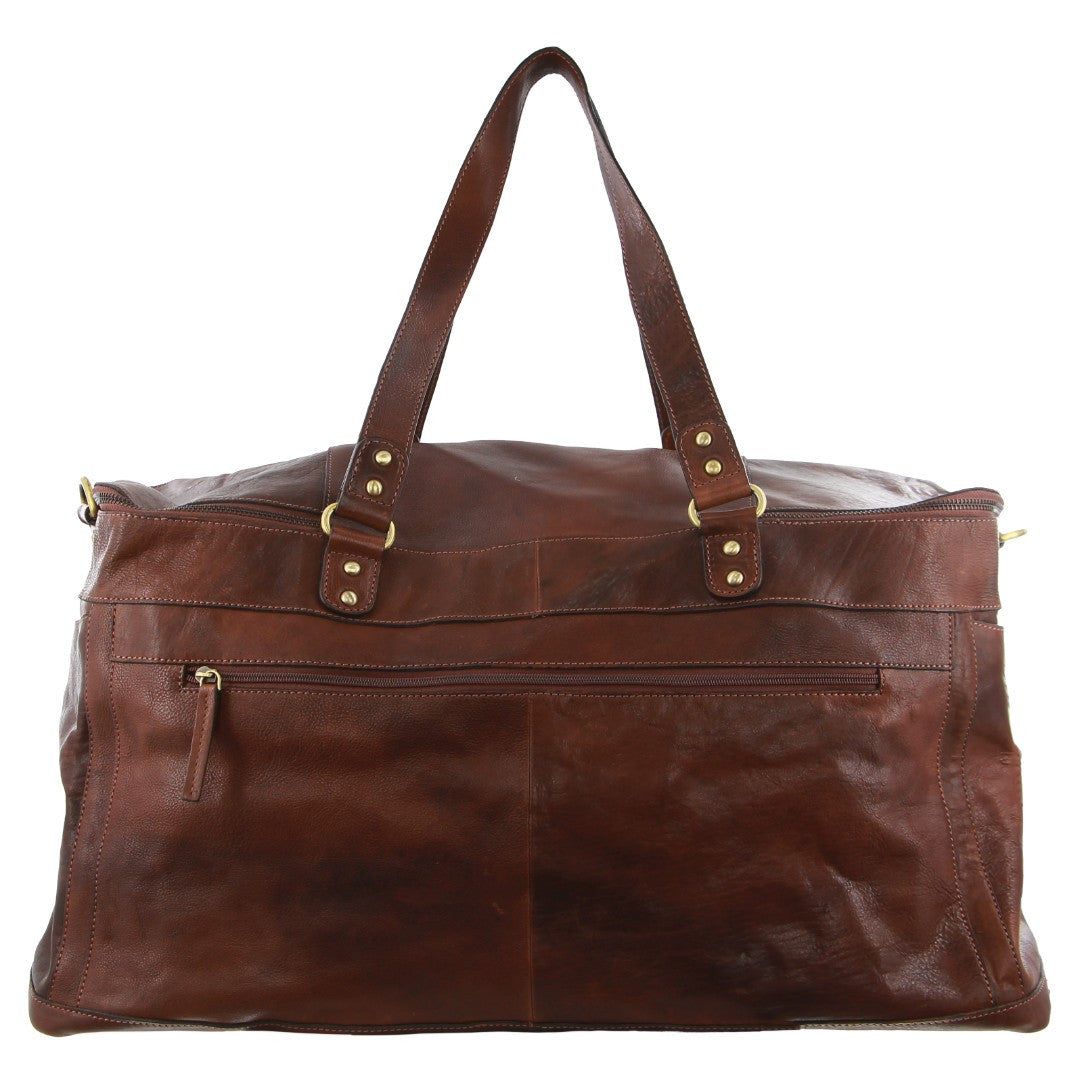 Overnight Bags Pierre Cardin Burnished Leather Multi-Compartment Overnight Bag Travel Legend | 1823-TSCBN