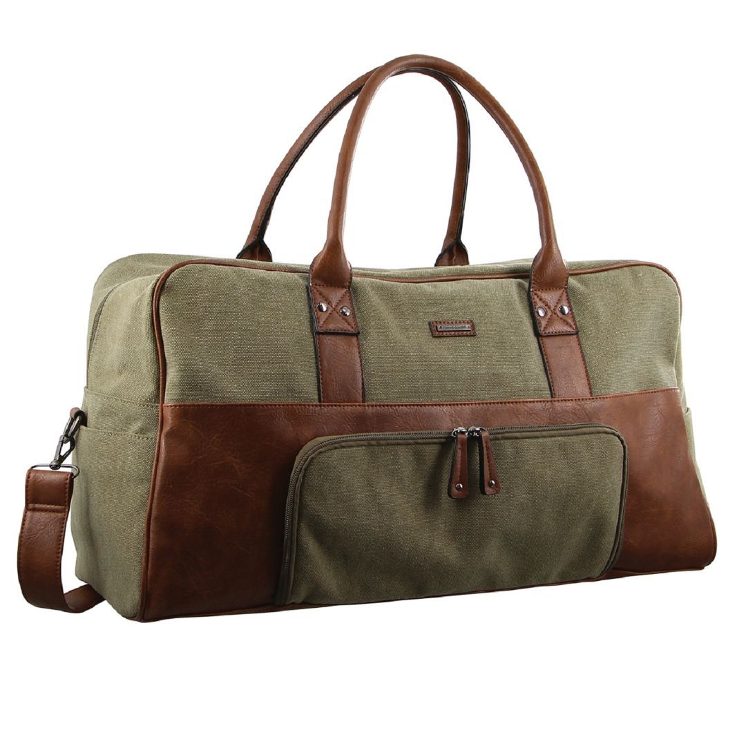 Overnight Bags Pierre Cardin Canvas Overnight Bag Masculino Marrom | 0437-UIBVJ