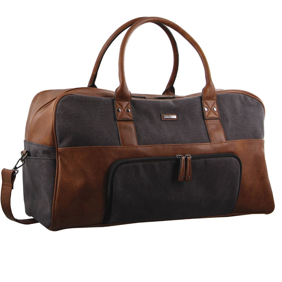 Overnight Bags Pierre Cardin Canvas Overnight Bag Masculino Marrom | 0437-UIBVJ