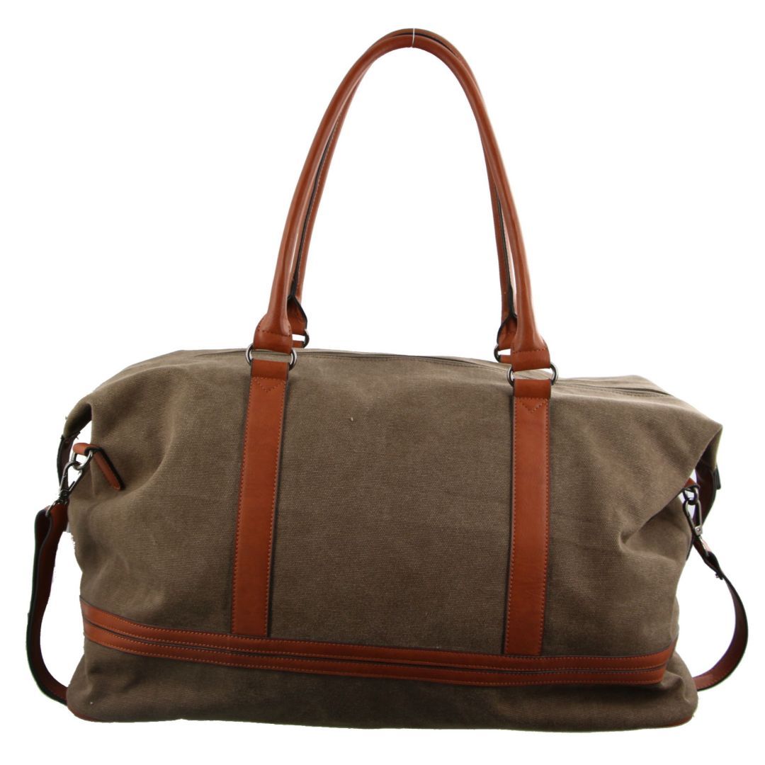 Overnight Bags Pierre Cardin Canvas Overnight Bag Travel Marrom | 7154-HJVNY