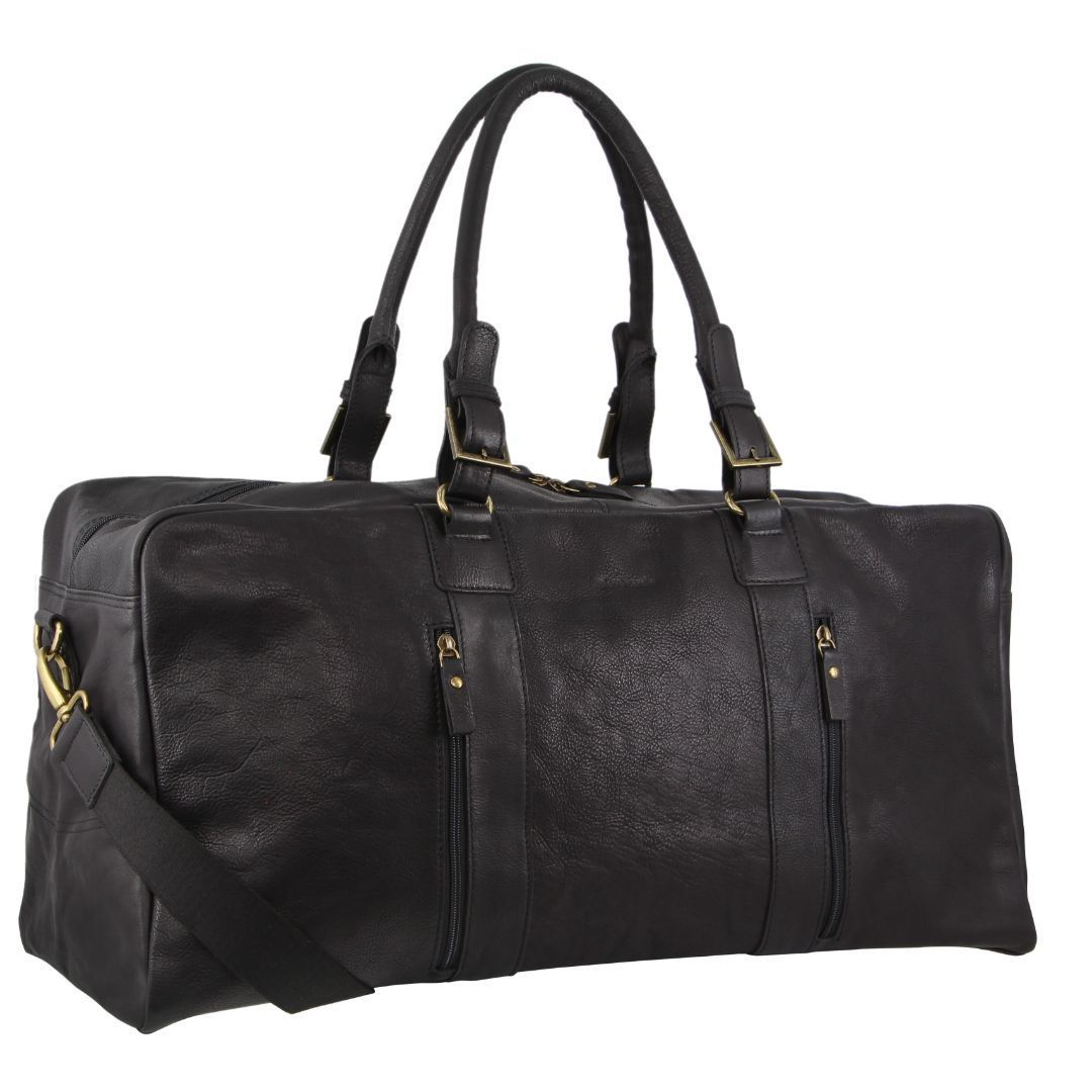 Overnight Bags Pierre Cardin Rustic Leather Business Overnight Bag Travel Pretas | 9247-DXIMA