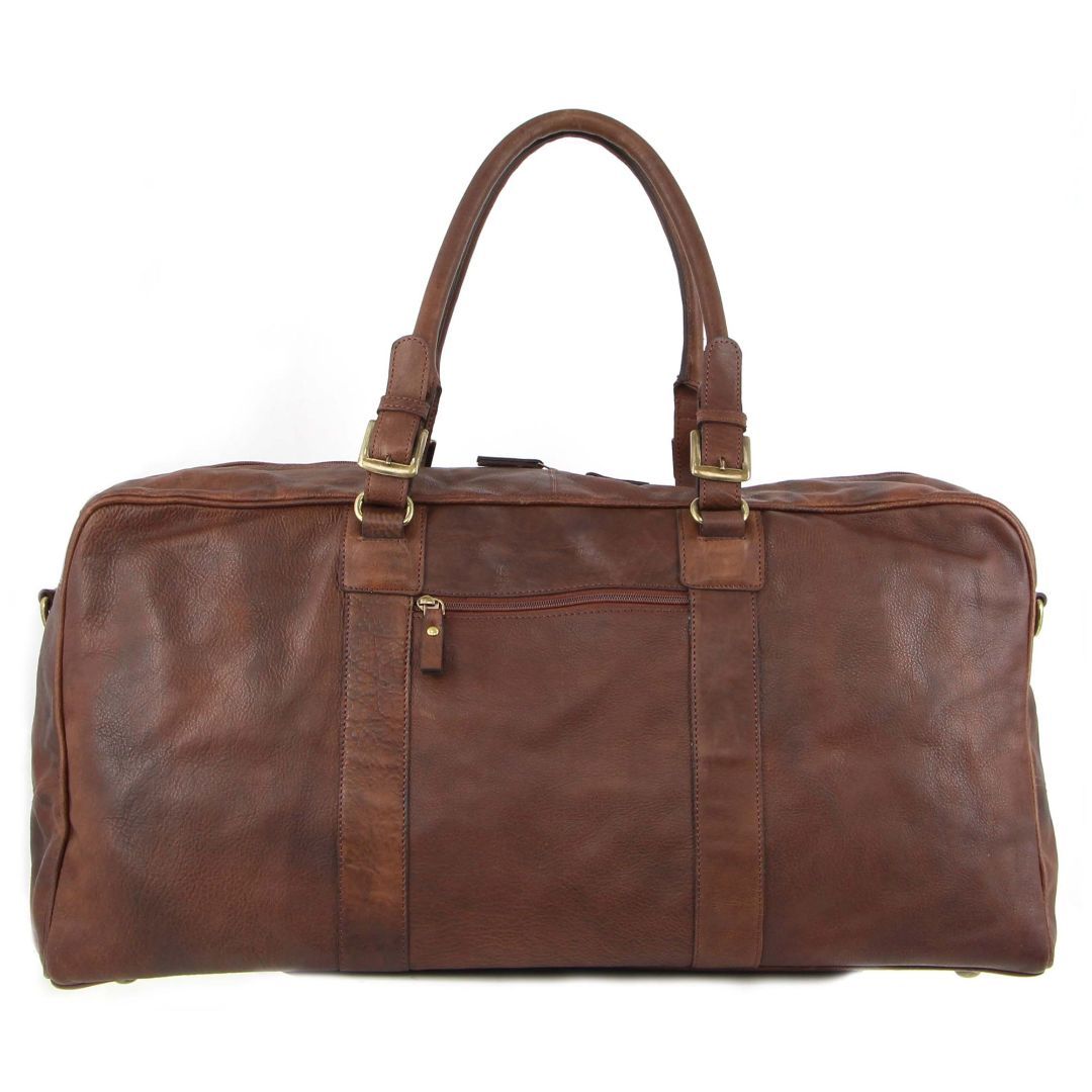 Overnight Bags Pierre Cardin Rustic Leather Business Overnight Bag Travel Chocolate | 3854-IUWOC