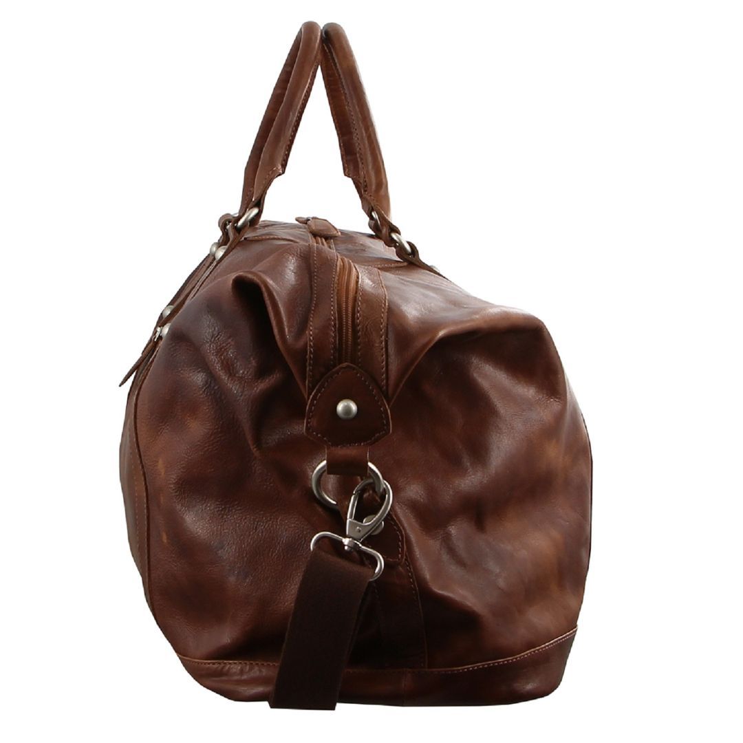 Overnight Bags Pierre Cardin Rustic Leather Business Overnight Bag Travel Marrom | 3761-JDTCV