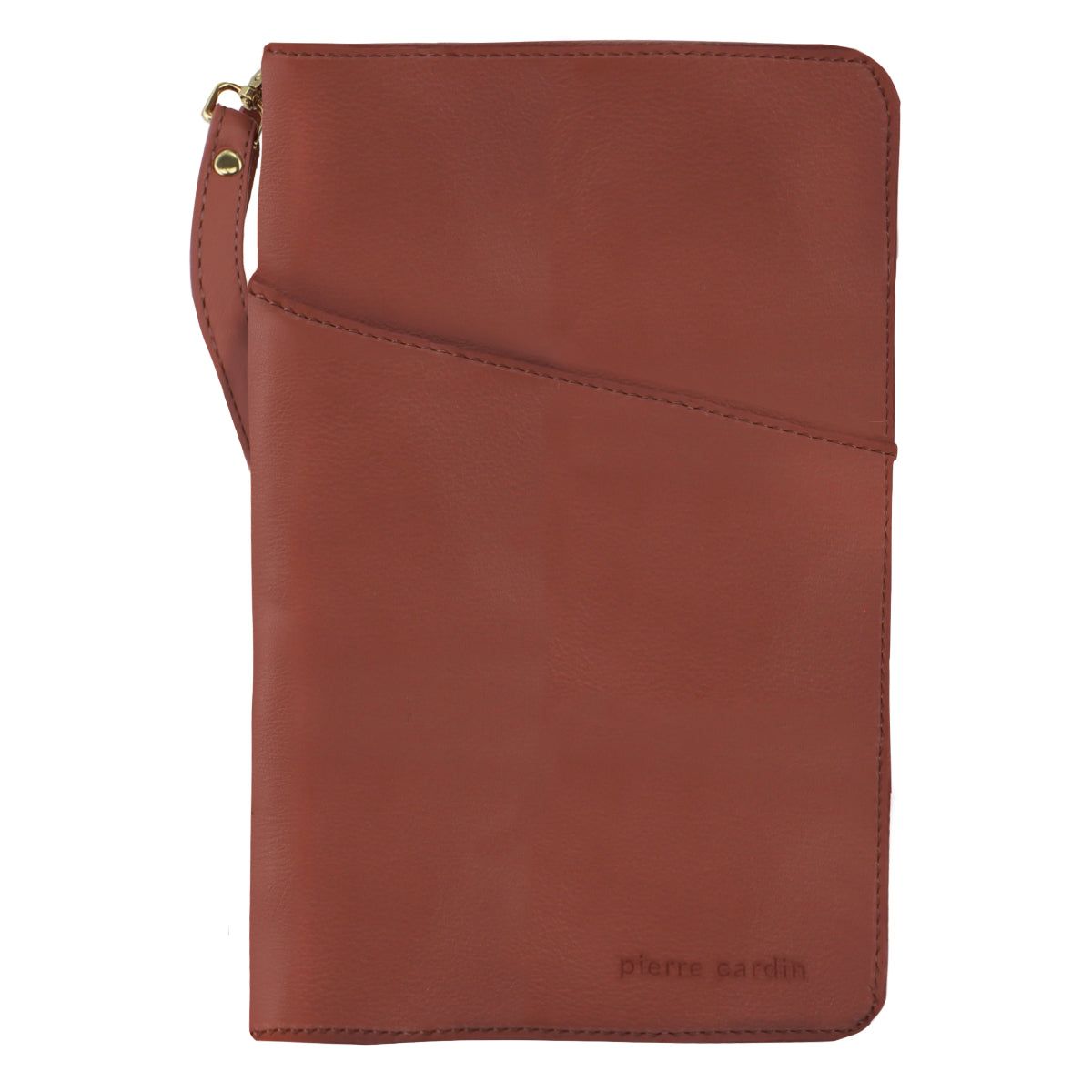 Passport Wallets Pierre Cardin Italian Leather Passport Wallet Feminino Chocolate | 4921-GYEKD