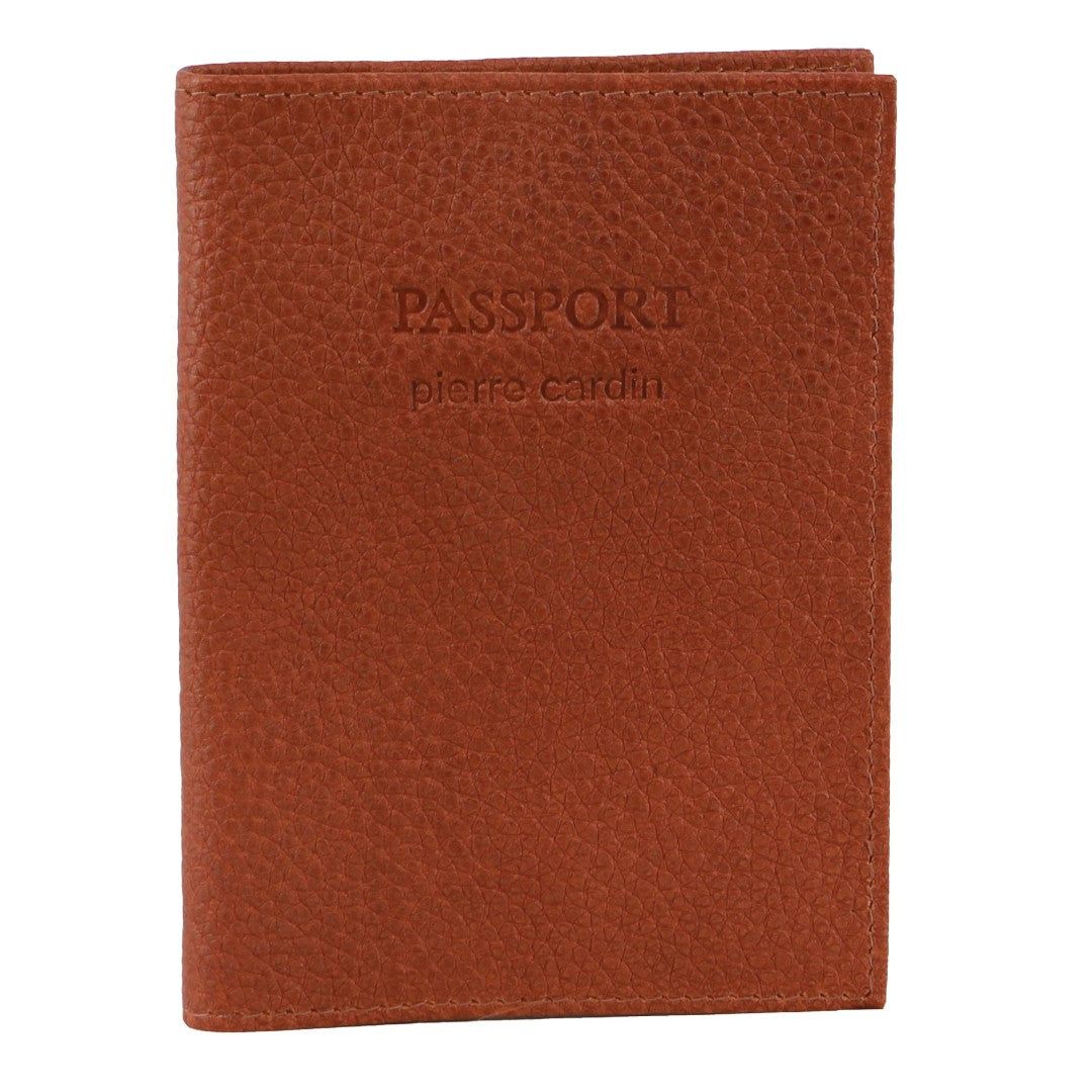 Passport Wallets Pierre Cardin Leather Passport Wallet Cover Masculino Marrom | 2460-NXPIR