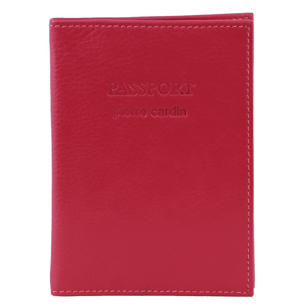 Passport Wallets Pierre Cardin Leather Passport Wallet Cover Travel Fucsia | 8921-CIFLZ