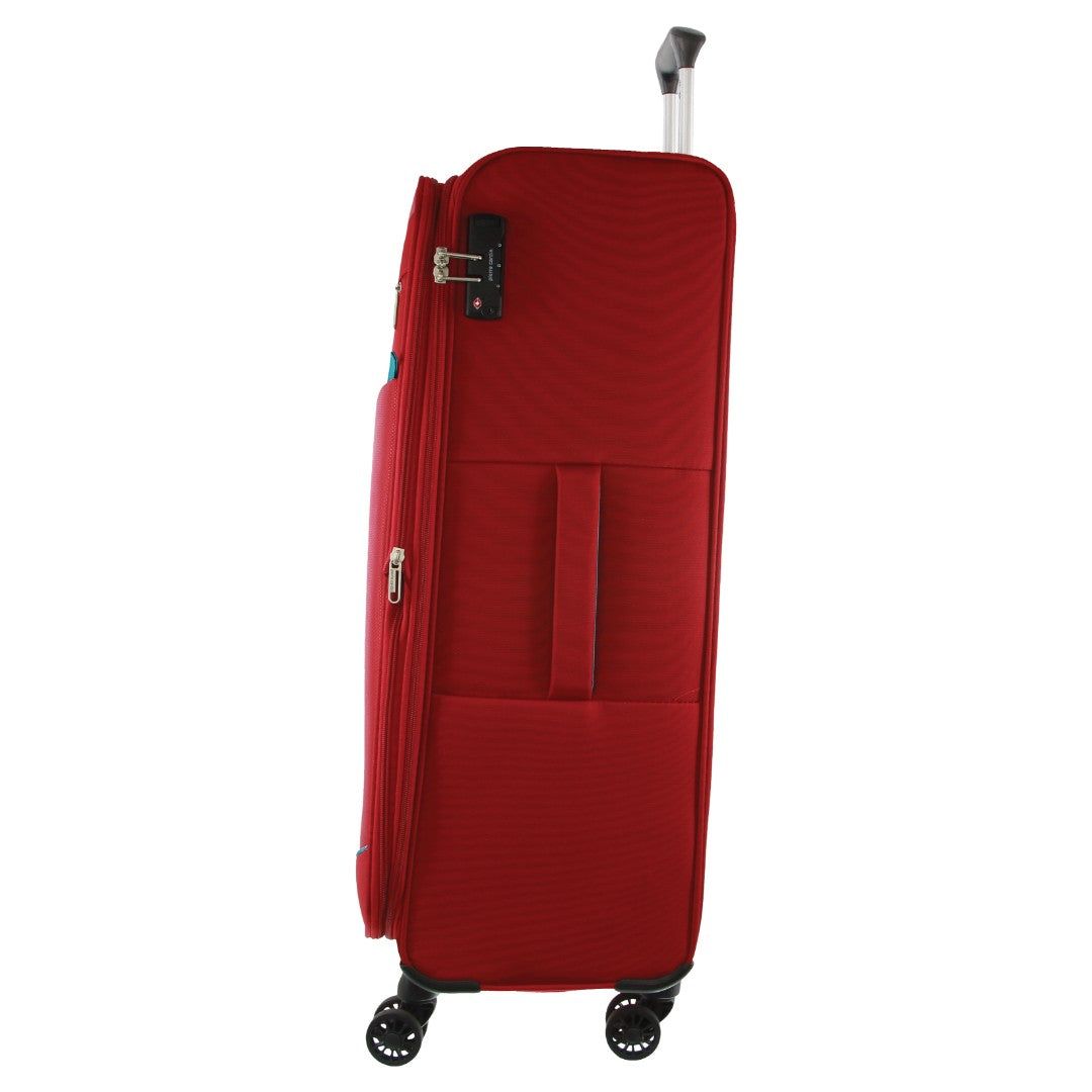 Soft Shell Cases Pierre Cardin 76cm LARGE Soft Shell Suitcase Travel Vermelhas | 2940-QISGM