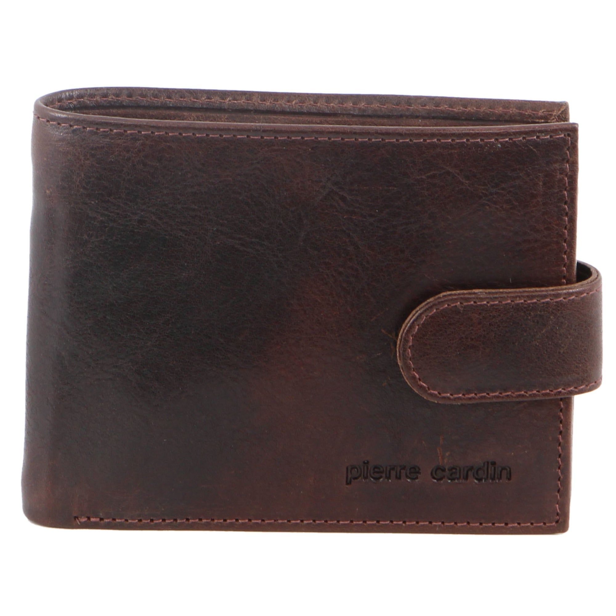 Tab Wallets Pierre Cardin Italian Leather Tab Wallet Masculino Chocolate | 8236-NTLGR