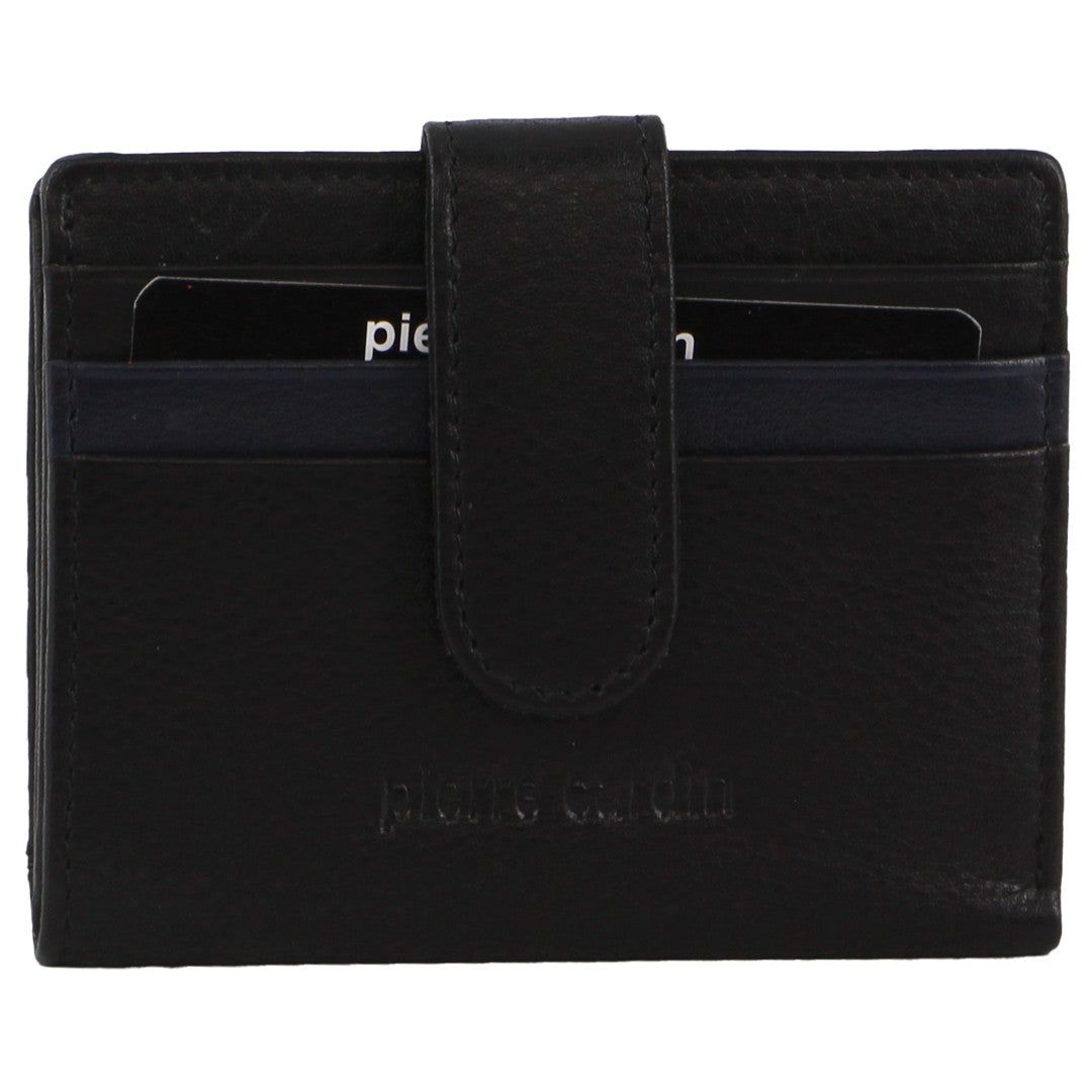 Tab Wallets Pierre Cardin Leather Bi-Fold Card Holder Wallet Masculino Pretas | 3047-NYJOI